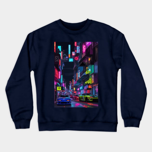 Retro JDM Cars Crewneck Sweatshirt by VENZ0LIC